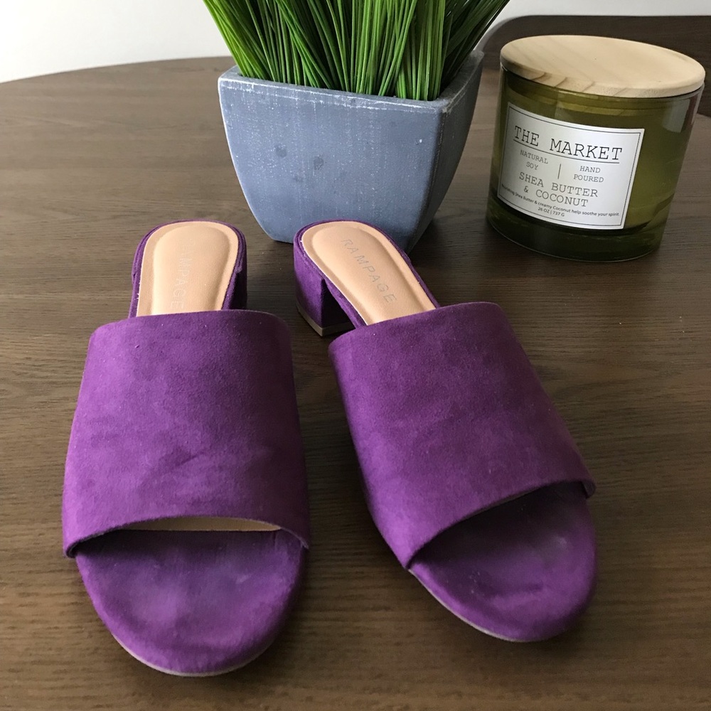 ‘RAMPAGE’ Plum Low-Heel Mule Sandal